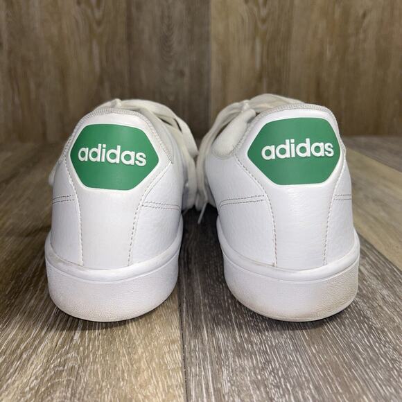Adidas Mens US Size 13 Cloudfoam Advantage AW3914 White Leather Sneaker Shoes - Picture 7 of 11